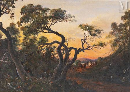 Gaston Rakotovao : The return of the herd in the evening, Madagascar