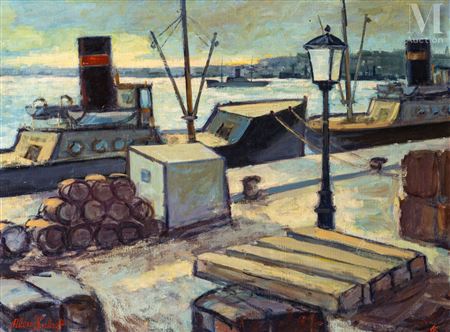 Alexis Kalaeff : Evening on the harbor