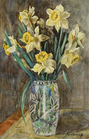 Renee Bickerstaff : Daffodils in Vase