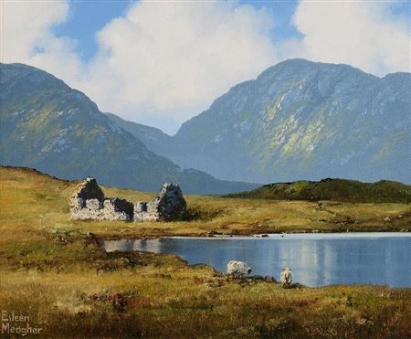 Eileen Meagher : Famine Cottage, Roundstone Bog, Connemara