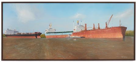 Simon Gunning : Untitled, Ships On The River