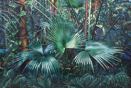 Simeon Lagodich : 'Fan Palm Garden.'