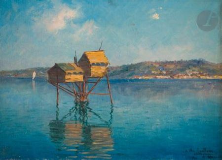 Hrand J Alyanak : Fishermen's huts on the Bosphorus, 1911