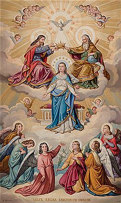 Bernardino Montanes Y Perez : 'The Coronation of the Virgin, 1873.