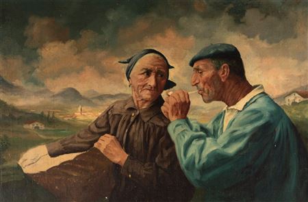 Julian Ibanez de Aldecoa : 'Basque peasant'.1951-1952.