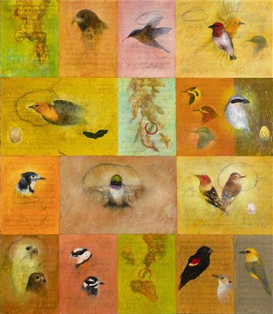 Cindy Kane : Untitled (Large Birds on Music)