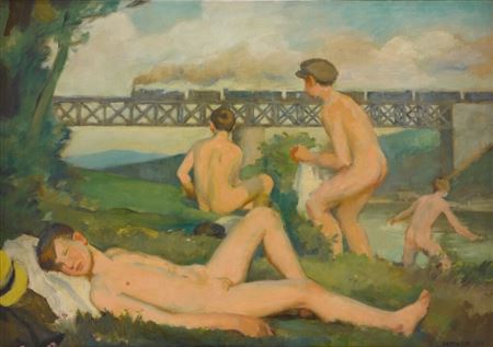 Hugo Boettinger : Bathing Boys