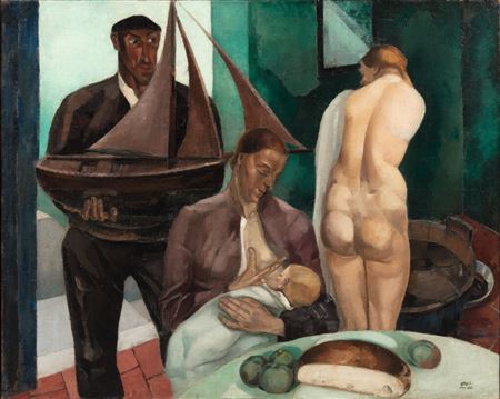 Léon Navez : A domestic scene