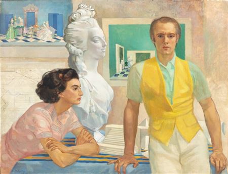 Edmond Delescluze : Double portrait of Edmond Delescluze and Suzanne Fabry