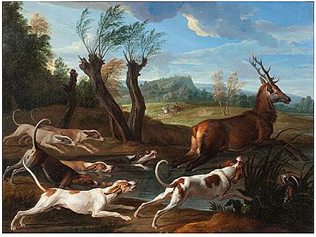 Alexander-Francois Desportes : Slaying of the stag