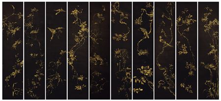 SeungUp Chang : Gold-toothed flower and bird portrait