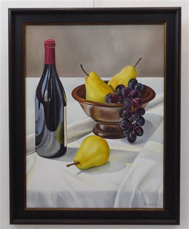 Neil Smith : Wine bottle and Fruit Bowl