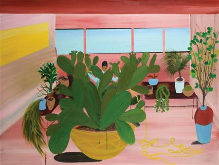 Shay Azulay : Plants in a Pink Room, 2020