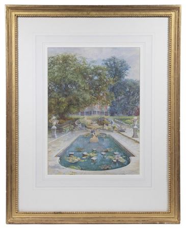 Ernest Albert Chadwick : 'The Pond at 'The Hill', Hampstead, London'