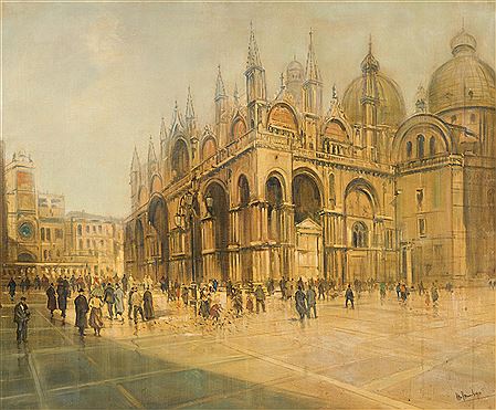 Otto Hamel : St. Mark's Square in Venice.