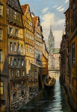 Hjalmar Kragh-Pedersen : Canal in Hamburg