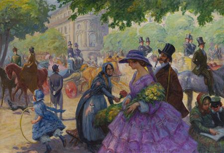 Henri Vincent Anglade : Avenue animée