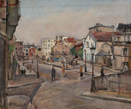 Andre Vivrel : View of Montmartre, 1927