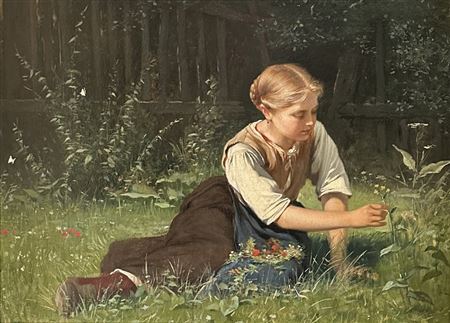 Léon Pohle : Mädchen auf der Wiese