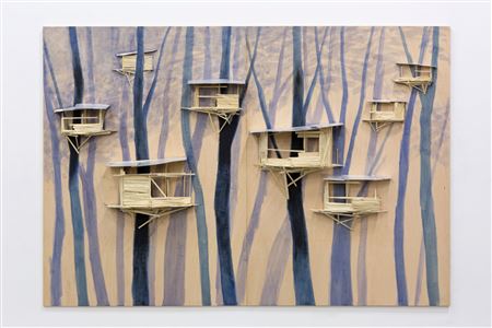 Tadashi Kawamata : Tree Hut Brugger N°20 (diptyque) - 2018