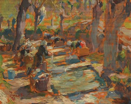 Ismet Mujezinovic : Washing Laundry in the Stream [1938.]