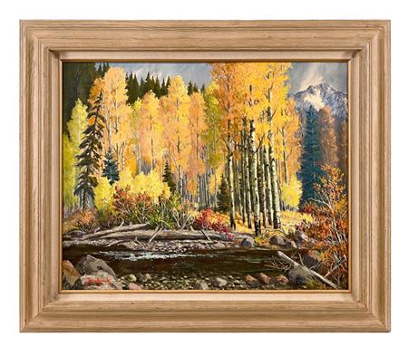 Walter Bambrook : 'Fall Aspens, New Mexico'