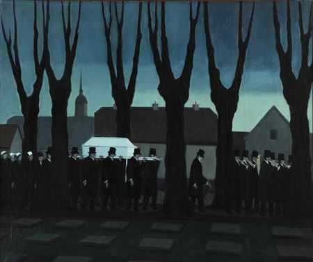 Jeppe Madsen Ohlsen : Funeral with horn band, Christiansfeld.