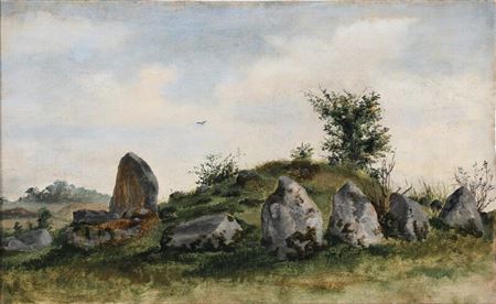 Eleonore Tscherning : View from a hill with large rocks