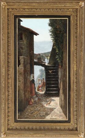 Emil Carl Lund : Fra Anticoli i Sabinerbjergene. From Anticoli in the Sabine Mountains