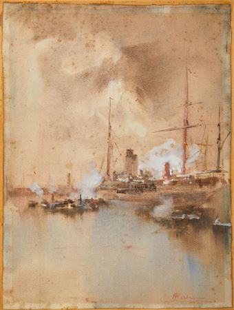 Pompeo Mariani : Harbour view