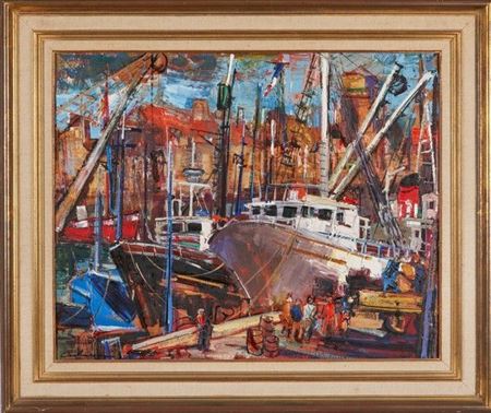 Rodolphe Caillaux : Fishing boat in the port of Saint-Jean-de-Luz