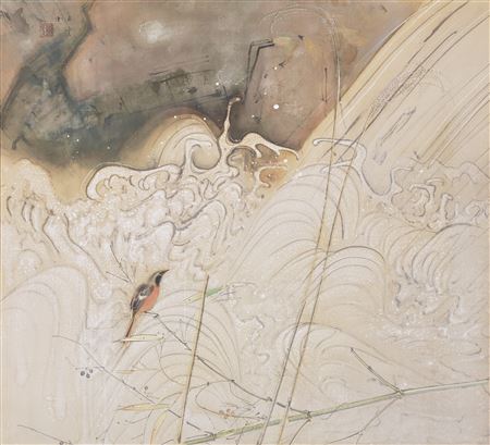 Goun Nishimura : Fuyu no keikan (Ravine in winter)