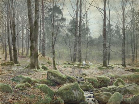 James Thomas Watts : Sunny April Morning, Betws-y-Coed, North Wales