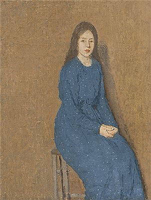 Gwen John : Girl in a Blue Dress