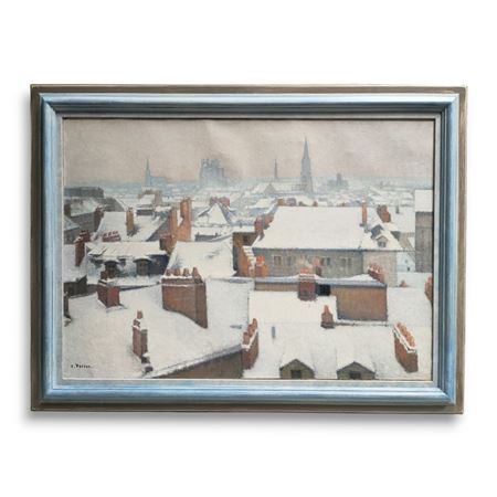 Charles Clement Francis Perron : Snow-covered roofs