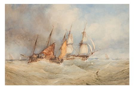 Edward Arden Tucker : Shipping in heavy seas