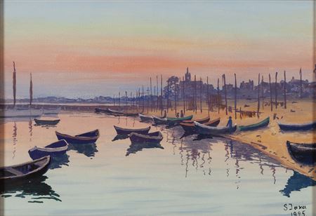 Soter Jaxa-Malachowski : Boats at Hel , 1925