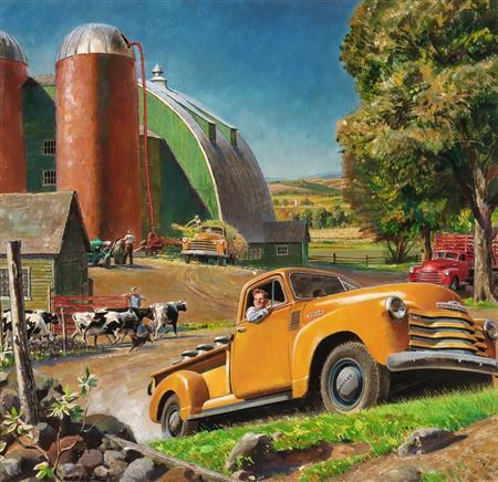 Peter Helck : CHEVY 3100 ILLUSTRATION ART