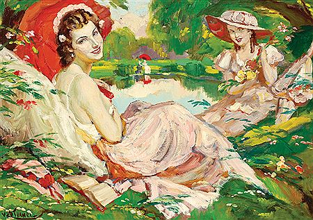 Vlastimil Kosvanec : The red parasol