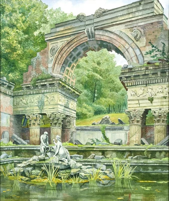 Alfred Bareis : The Roman Ruin in the park of Schönbrunn