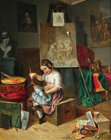 Eduard Ritter : The Young Artist in the Studio