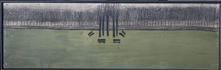 Marie Therese Bourrat : The Benches, circa 1960