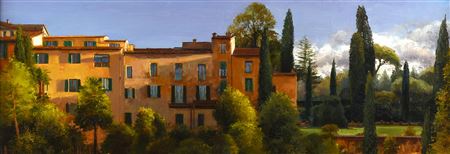 Alan Robert Thompson : Sienna, ochre buildings and gardens