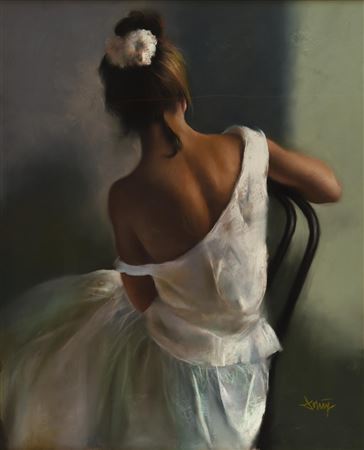 Domingo Alvarez Gomez : Back of seated girl