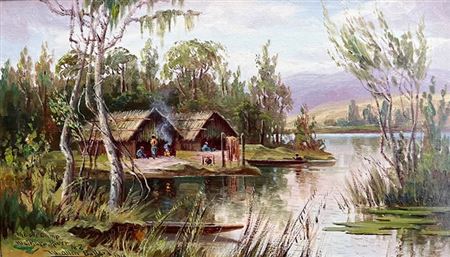 William Allen Bollard : M ori Camp, Waikato River