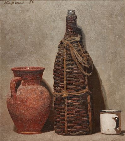 Geli Korzhev : Still life with white cup