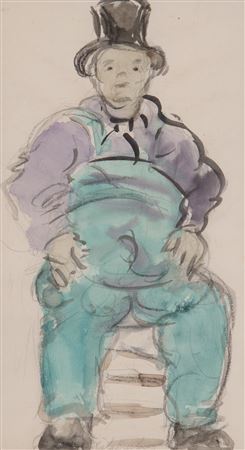 Sheila Ellsworth Burlingame : Portrait of a Man in Overalls