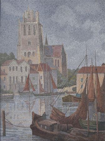 Rene Collot D'herbois : 'European Harbour Scene’