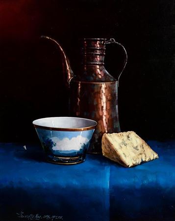 David French Le Roy : Still Life with Copper and Cheese (2008)