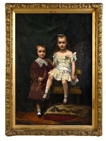 Eugène Romain Thirion : Marie and Jules, children of Viscount Henri Achard de Bonvouloir